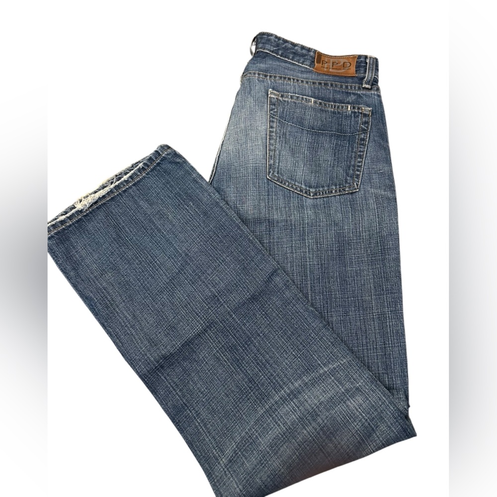 Paige Premium Denim PPD Men's Doheny‎ Straight Leg Jeans Y2K Blue 34 Made in USA
